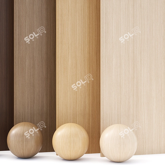 Enhanced Wood Veneer Texture - 6 Color 3D model image 2