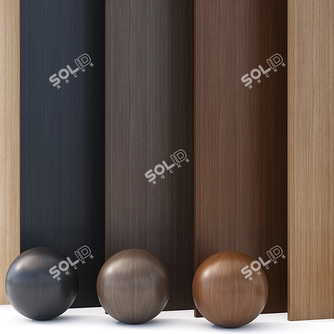 Enhanced Wood Veneer Texture - 6 Color 3D model image 3