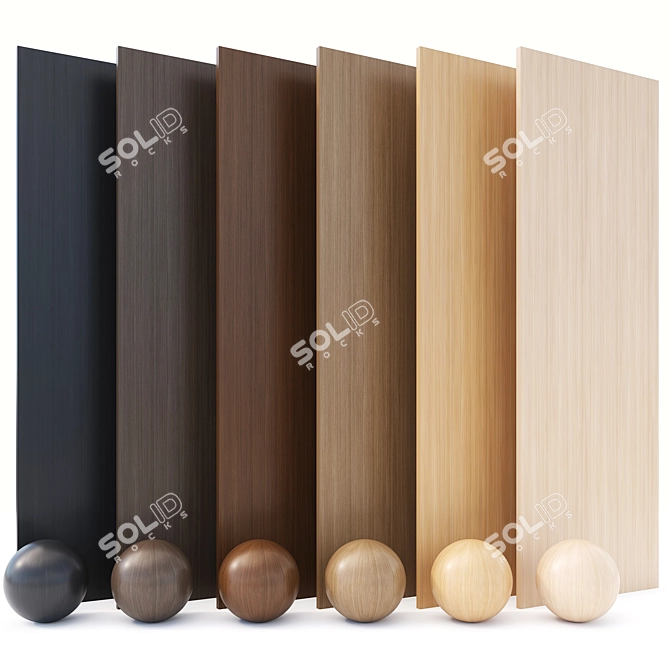 Enhanced Wood Veneer Texture - 6 Color 3D model image 6