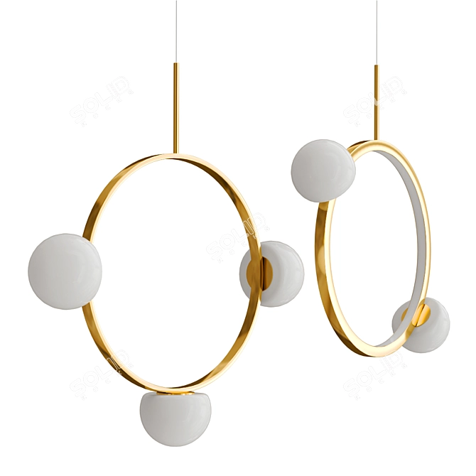 Illuminating Arcanum Ring Light Fixture 3D model image 1