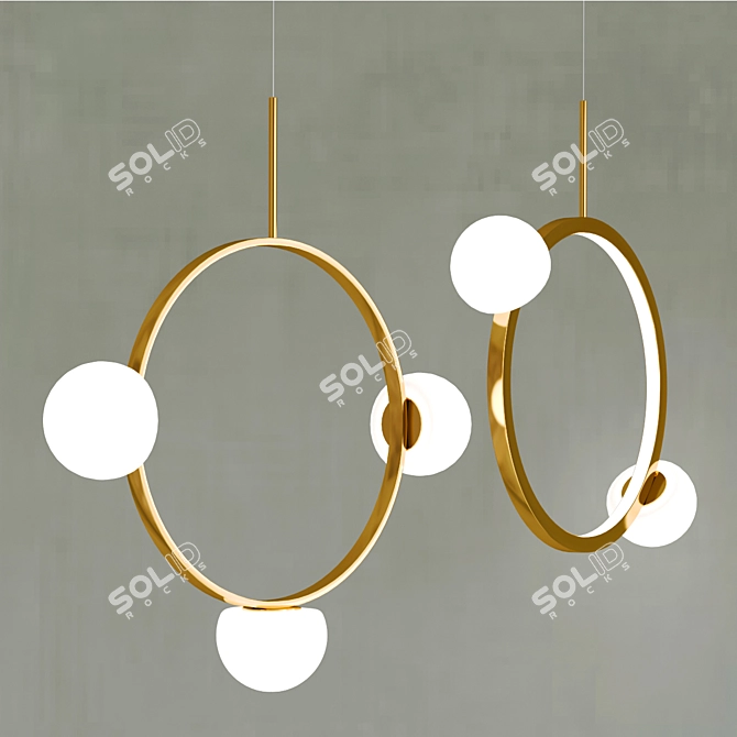 Illuminating Arcanum Ring Light Fixture 3D model image 2