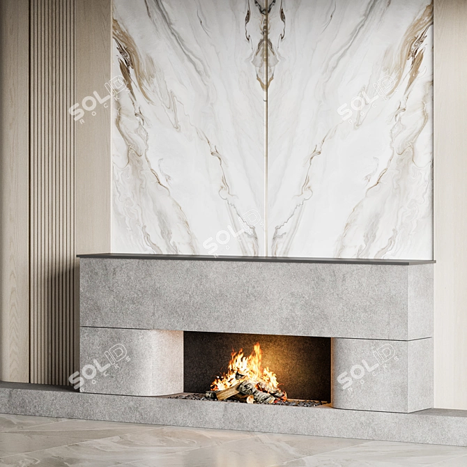 Fireplace 3D Model for V-Ray & Corona 3D model image 3