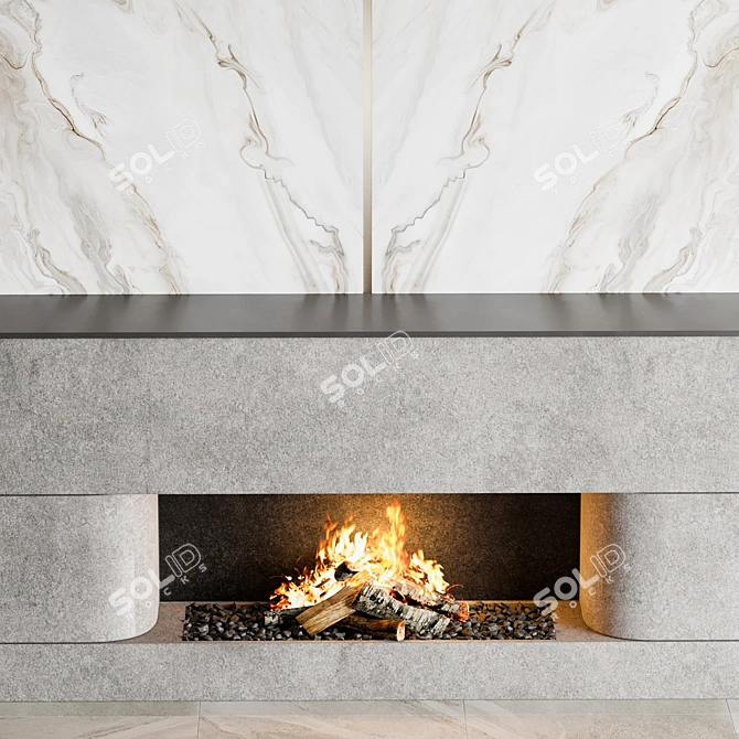 Fireplace 3D Model for V-Ray & Corona 3D model image 4