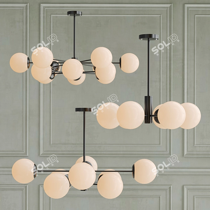 Sleek Modern BALLS Lighting Collection 3D model image 2