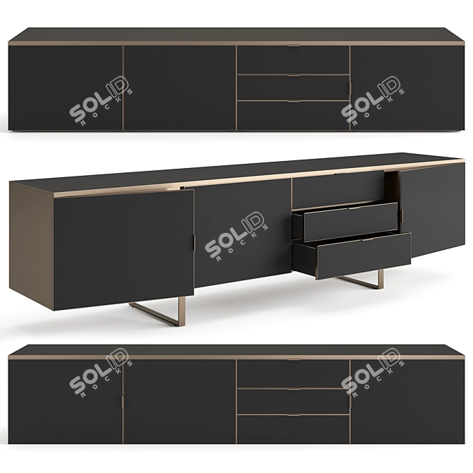 Modern Italian Sideboard with Storage 3D model image 1