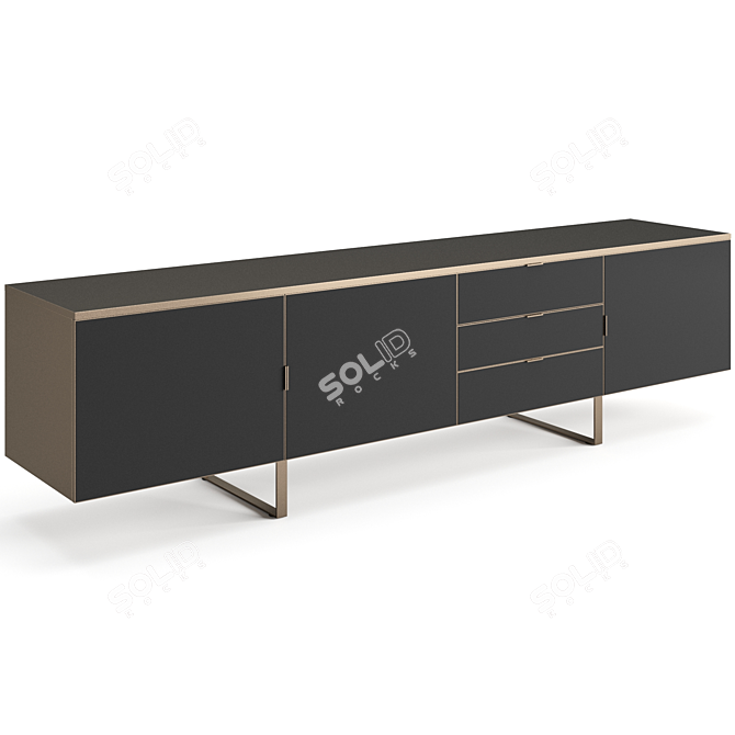 Modern Italian Sideboard with Storage 3D model image 2