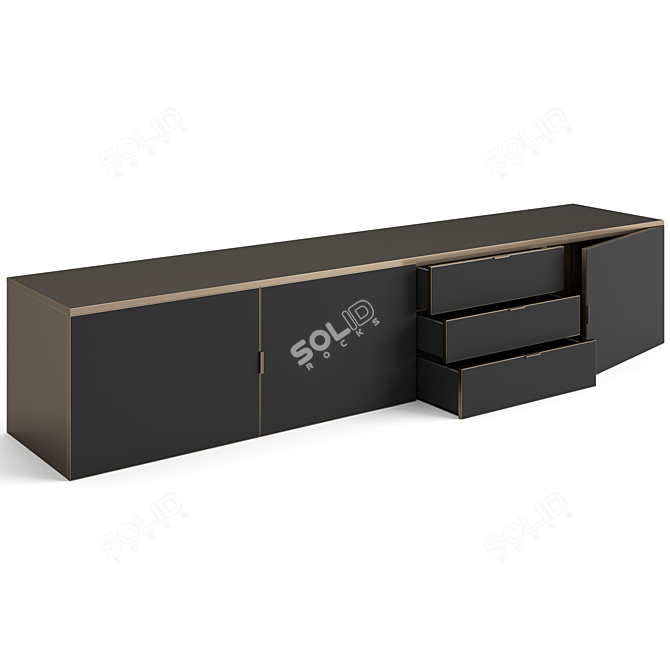 Modern Italian Sideboard with Storage 3D model image 5