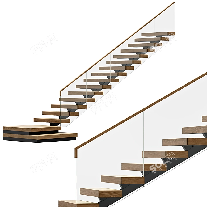 Ascending Steps for Elevated Spaces 3D model image 1