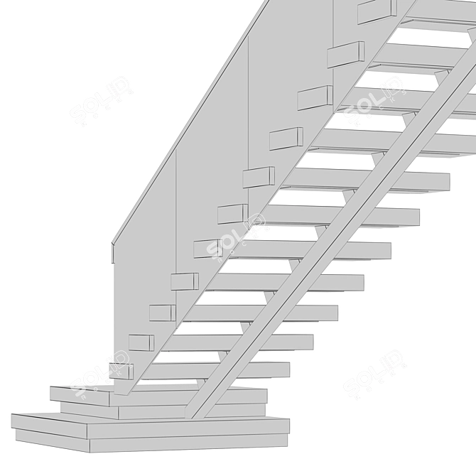 Ascending Steps for Elevated Spaces 3D model image 4