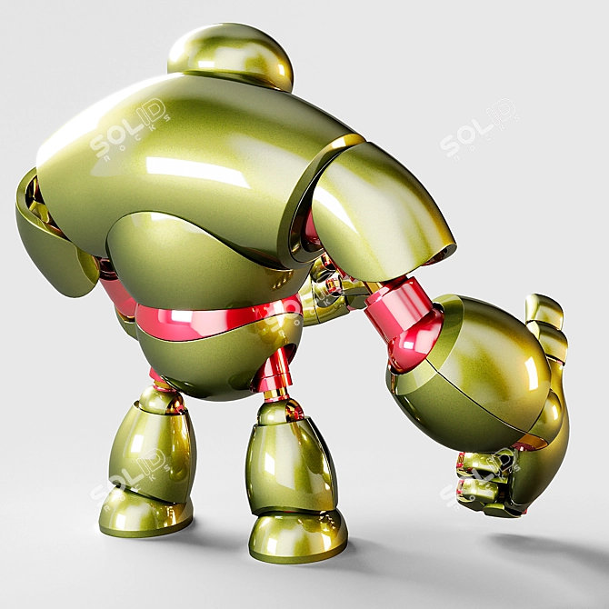 Futuristic Robot Model - 3Ds Max 3D model image 3