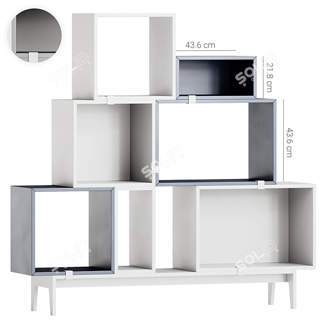 Muuto Stacked Storage System Config 2 3D model image 1