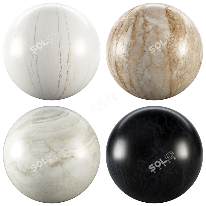 Marble Texture Collection Set 3D model image 1