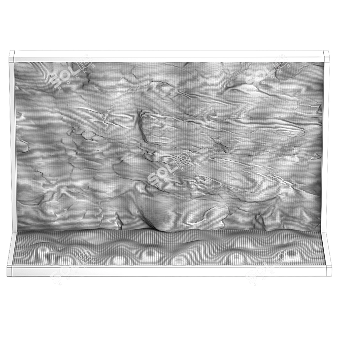 3D Stone Wall Panel - Black Slate 3D model image 6