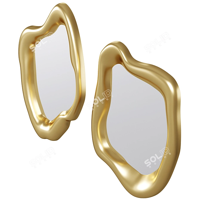 Kare Design Holographic Wall Mirror 3D model image 1