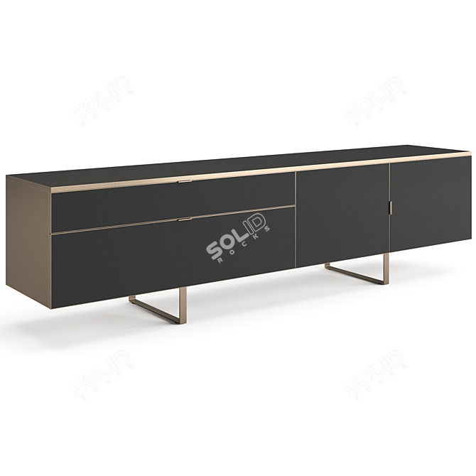 Modern Minimalist Plan Sideboard 3D model image 2