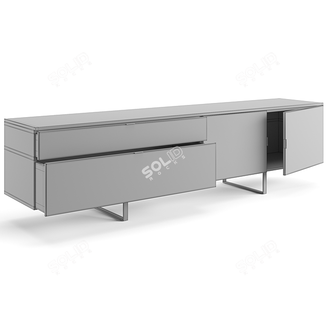 Modern Minimalist Plan Sideboard 3D model image 4