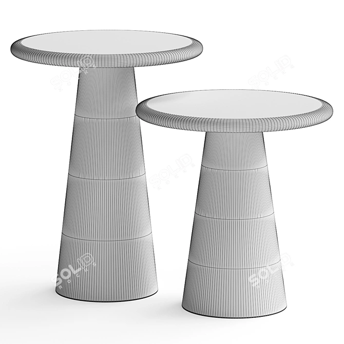 Elegant Adriana Side Table - Versatile Design 3D model image 2