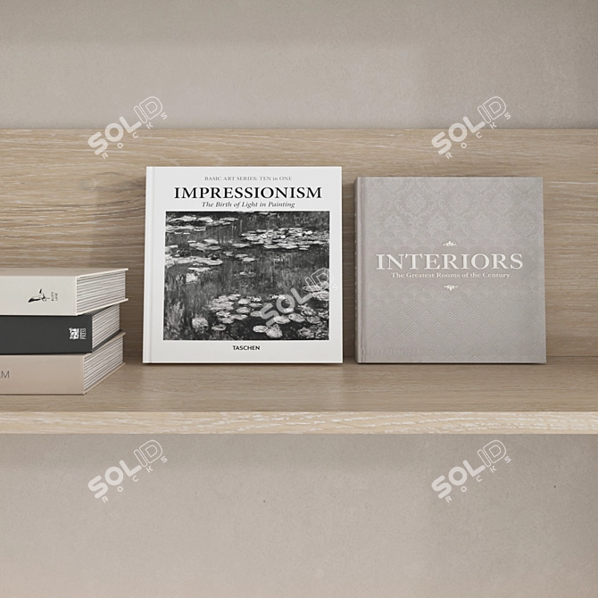 3D Bookcase Set 10 Modeling 3D model image 6