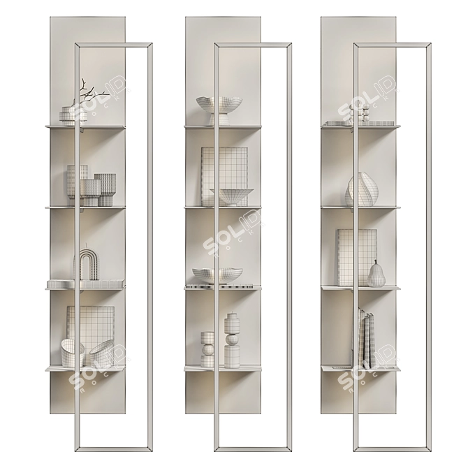 Mod Graphic Shelf Display 3D model image 2