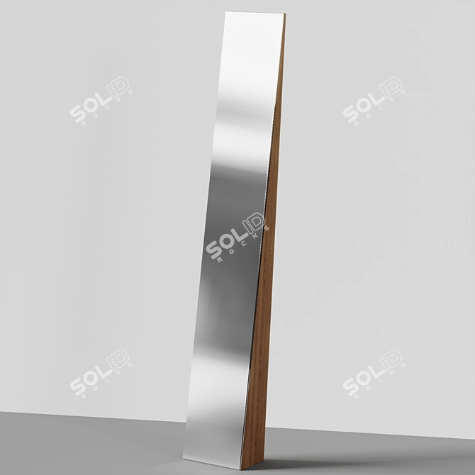 Modern Elegance Floor Mirror 3D model image 2