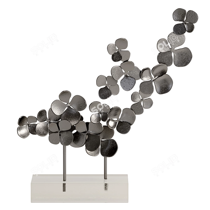 Floral Acrylic Art Display 3D model image 1