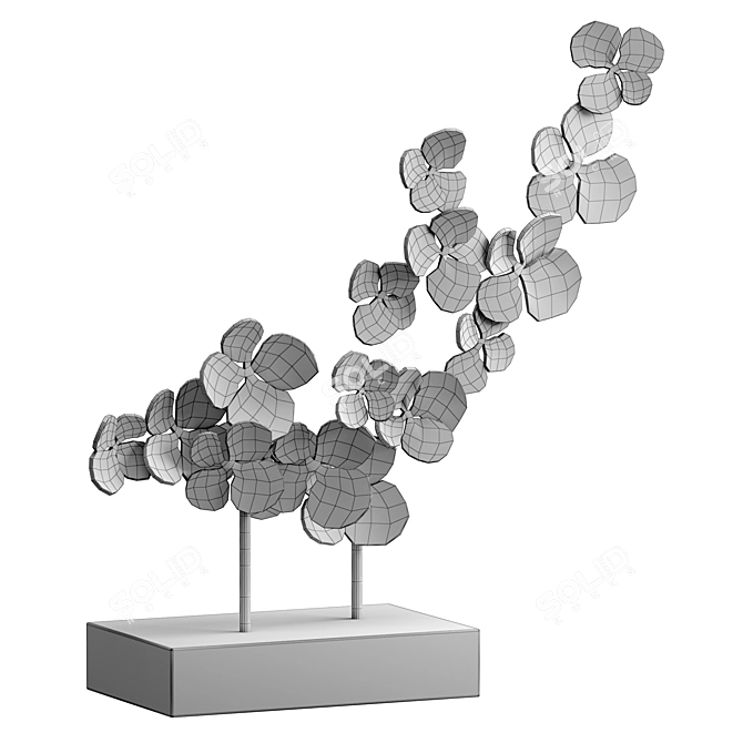 Floral Acrylic Art Display 3D model image 3