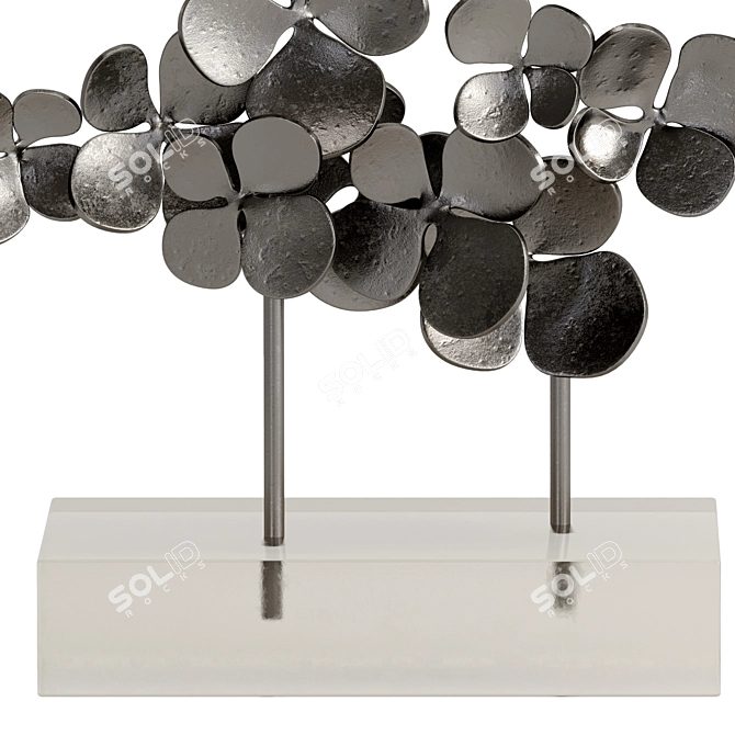 Floral Acrylic Art Display 3D model image 4