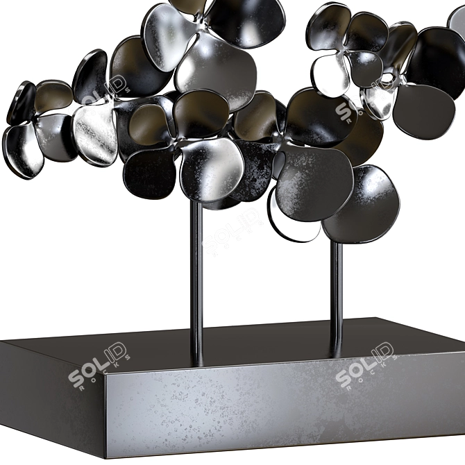 Floral Acrylic Art Display 3D model image 6