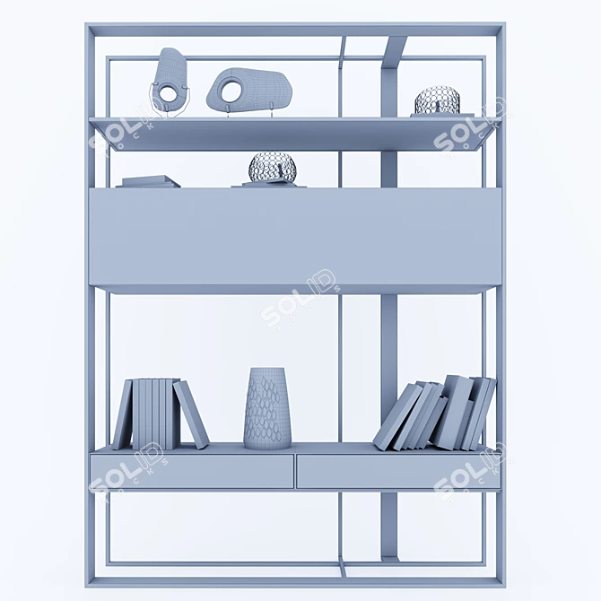  MOD Double-Sided Bookcase - Corona 2018 3D model image 5