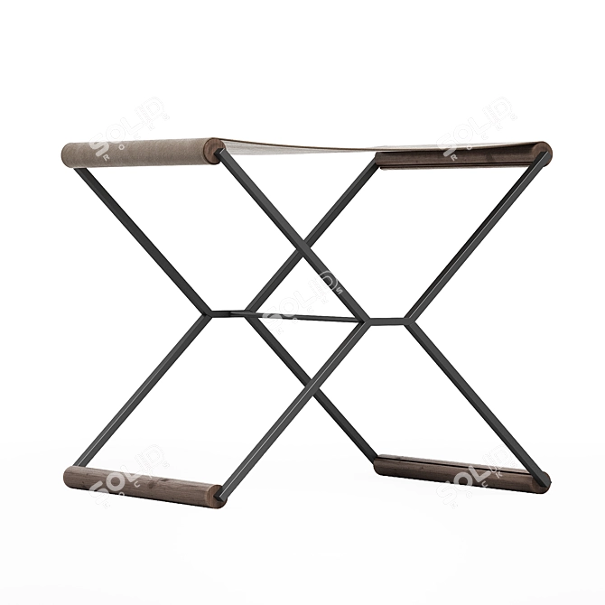 Minimalist Folding James Stool 3D model image 3