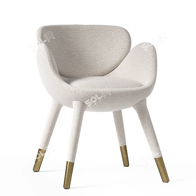 Contemporary Frangipani Dining Chair 3D model image 1