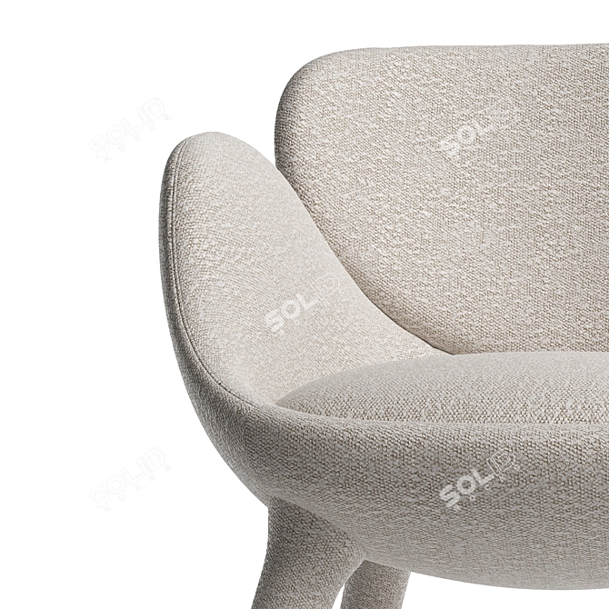 Contemporary Frangipani Dining Chair 3D model image 3