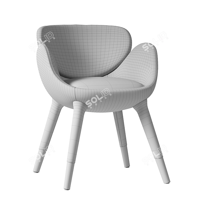 Contemporary Frangipani Dining Chair 3D model image 4