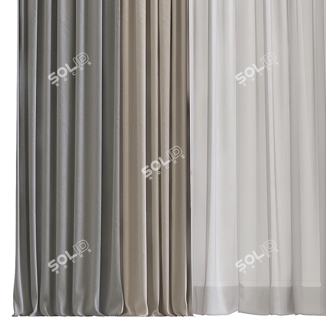 Refined Curtain Design #344 3D model image 2