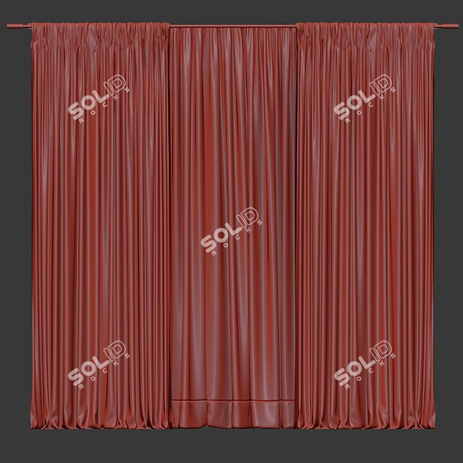 Refined Curtain Design #344 3D model image 4