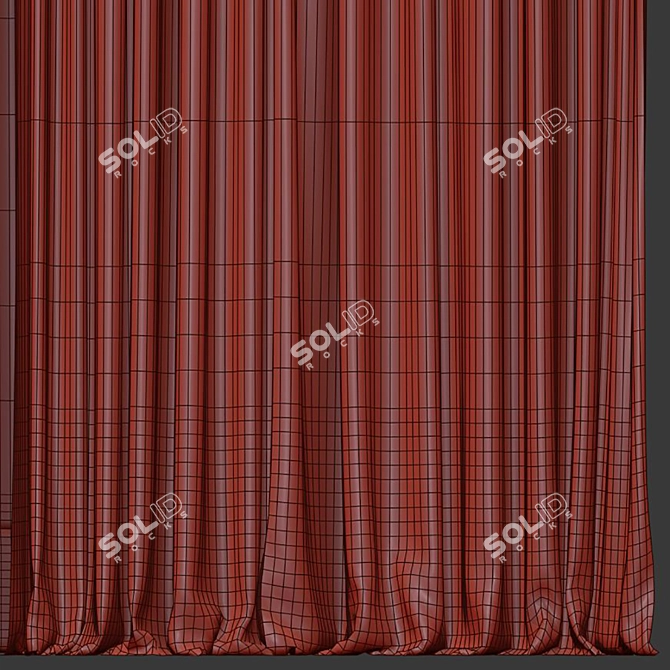 Refined Curtain Design #344 3D model image 5