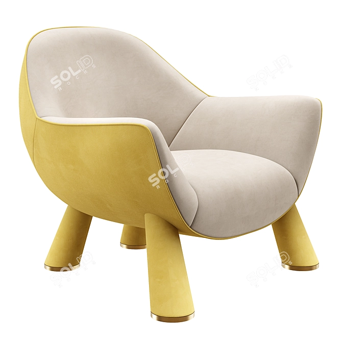 Elegant Lucy Armchair: Ottiu Beauty 3D model image 1