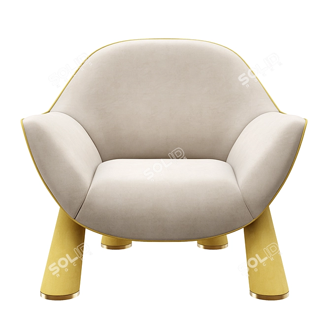 Elegant Lucy Armchair: Ottiu Beauty 3D model image 2