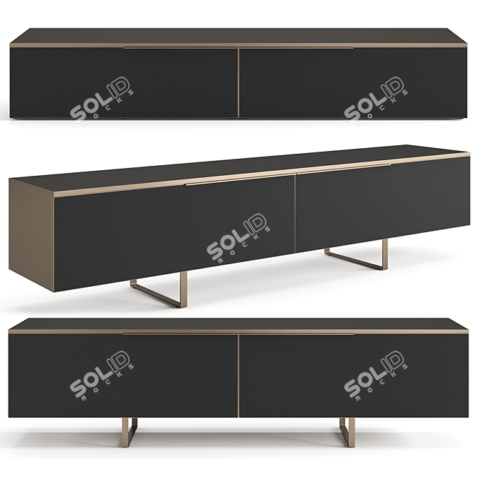 Contemporary Misuraemme Plan Sideboard 3D model image 1