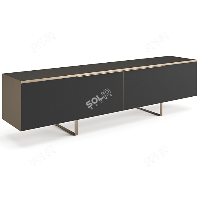 Contemporary Misuraemme Plan Sideboard 3D model image 2