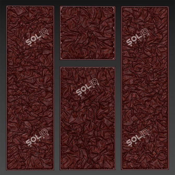 Drapped Wall Decor Panel 3D model image 6