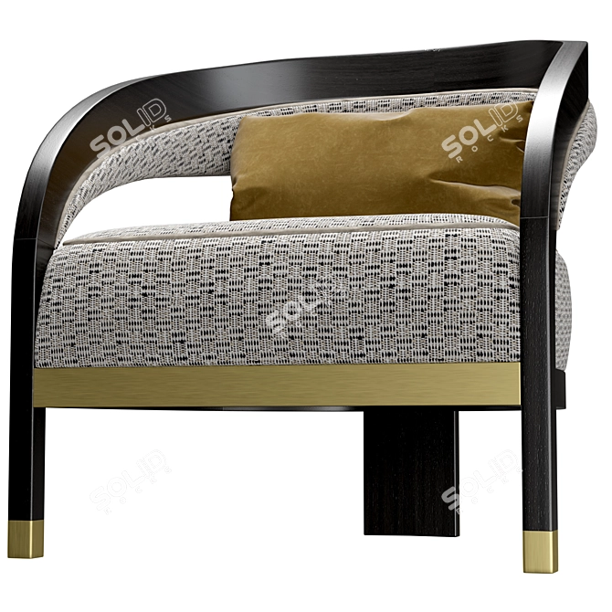 Modern Sculptural Amer Armchair 3D model image 6