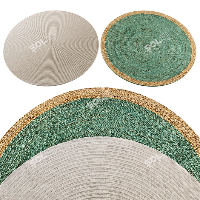 Circular Rug Collection 453 3D model image 3