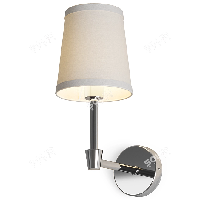 Smart Beige Nickel Wall Sconce 3D model image 1