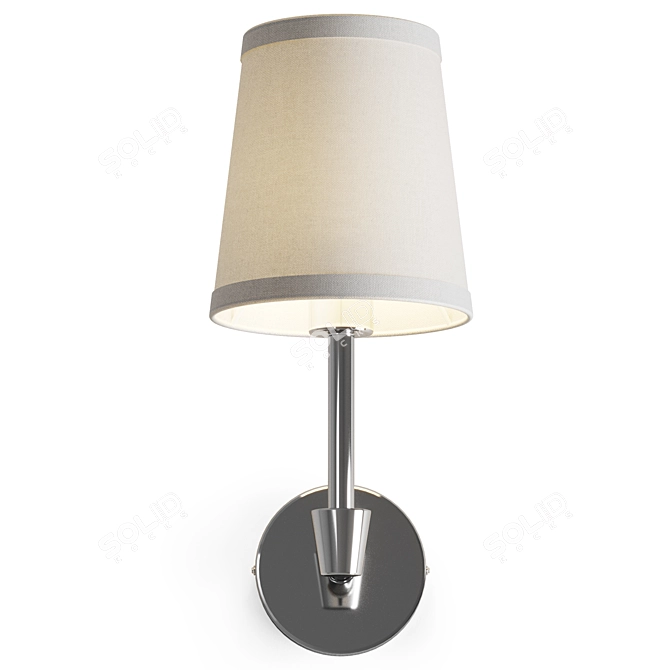 Smart Beige Nickel Wall Sconce 3D model image 3