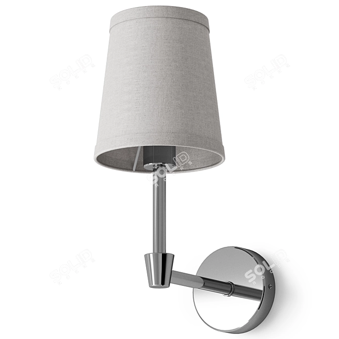 Smart Beige Nickel Wall Sconce 3D model image 5