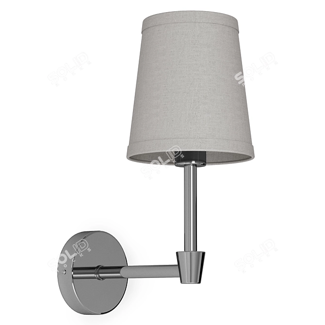 Smart Beige Nickel Wall Sconce 3D model image 6