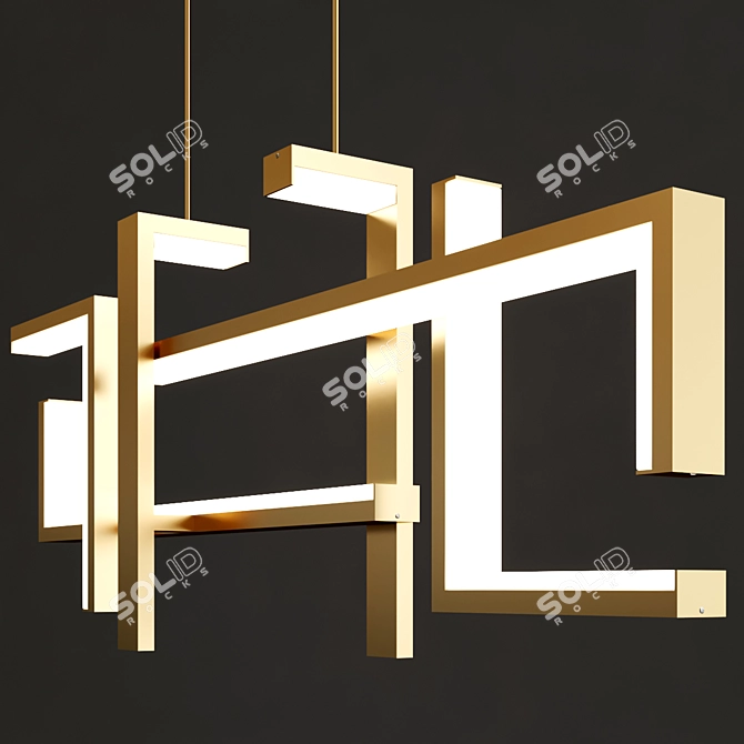 Sleek Modern Forms Jackal Pendant 3D model image 4