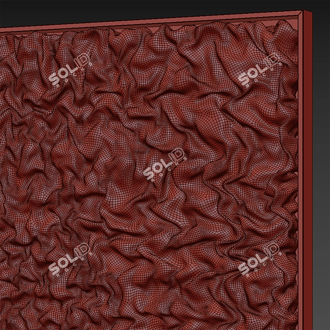 Wall Draped Decor Panel 3D model image 4