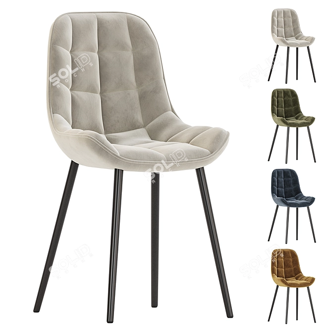 Modern Rumba Kitchen Chair Collection 3D model image 1